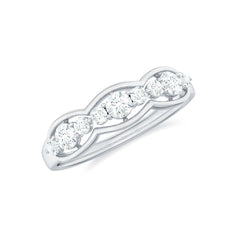 Certified Moissanite Wedding Anniversary Ring for Women
