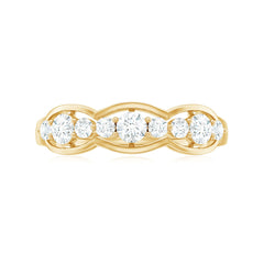 Certified Moissanite Wedding Anniversary Ring for Women