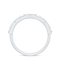 Bar Set Moissanite Baguette Wedding Band Ring