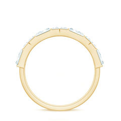 Bar Set Moissanite Baguette Wedding Band Ring