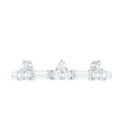 1 CT Cubic Zirconia Minimal Wedding Band Ring