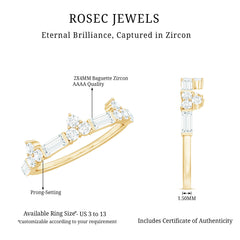 1 CT Cubic Zirconia Minimal Wedding Band Ring