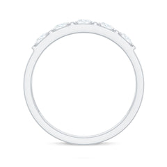 Round Cut Certified Moissanite Five Stone Anniversary Band for Men