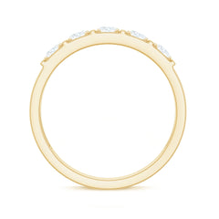 Round Cut Certified Moissanite Five Stone Anniversary Band for Men