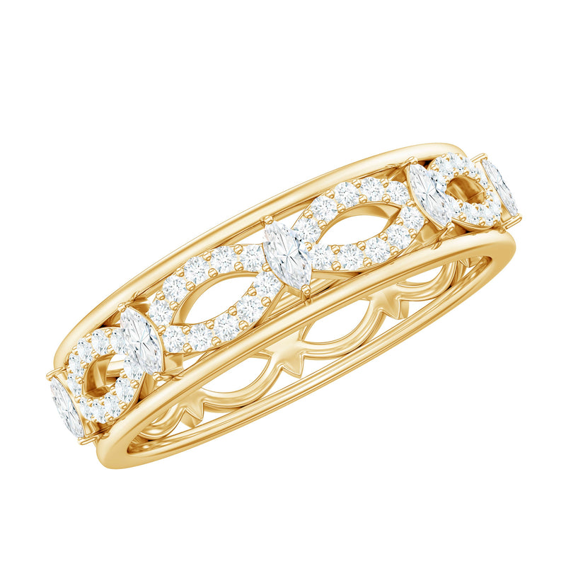 1/2 CT Simulated Diamond Infinity Band Ring in Gold