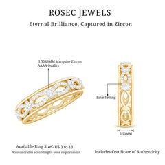 1/2 CT Simulated Diamond Infinity Band Ring in Gold