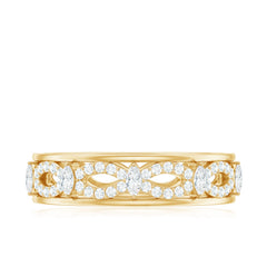 1/2 CT Simulated Diamond Infinity Band Ring in Gold
