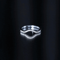 Real Diamond Curved Enhancer for Engagement Ring