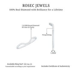 Real Diamond Curved Enhancer for Engagement Ring