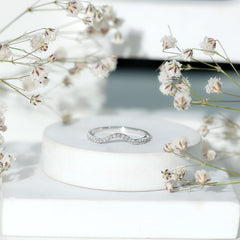 Real Diamond Curved Enhancer for Engagement Ring