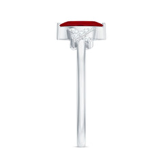 Marquise Cut Lab Created Ruby Designer Engagement Ring