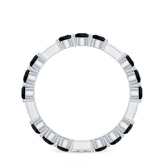 Created Black Diamond and Diamond Designer Eternity Band Ring