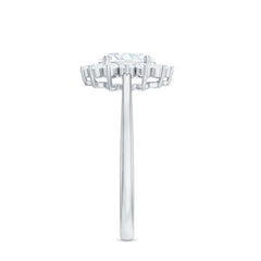2 CT Princess Diana Inspired Oval Cut Zircon Halo Engagement Ring