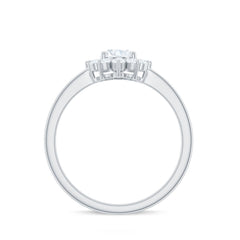 2 CT Princess Diana Inspired Oval Cut Zircon Halo Engagement Ring