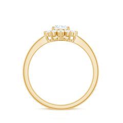 2 CT Princess Diana Inspired Oval Cut Zircon Halo Engagement Ring