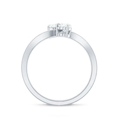 Moissanite Two Stone Pre Engagement Ring