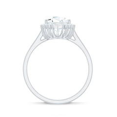 2.75 CT Pear Cut Zircon Cocktail Engagement Ring with Halo