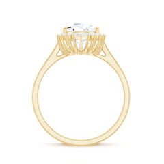 2.75 CT Pear Cut Zircon Cocktail Engagement Ring with Halo