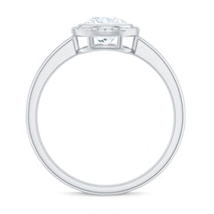 1 CT Round Cut Cubic Zirconia Solitaire Promise Ring in Bezel Setting
