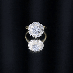 2.25 CT Zircon Cocktail Engagement Ring in Gold