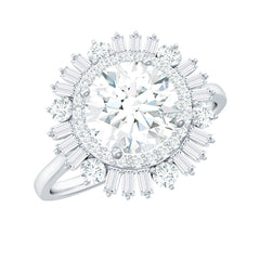 2.25 CT Zircon Cocktail Engagement Ring in Gold