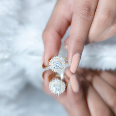 2.25 CT Zircon Cocktail Engagement Ring in Gold
