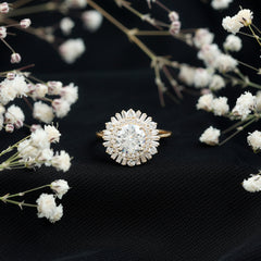 2.25 CT Zircon Cocktail Engagement Ring in Gold