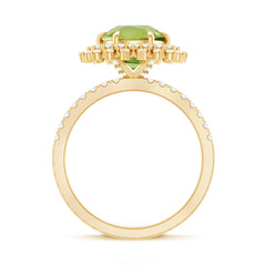 Certified Real 2 Carat Peridot Statement Engagement Ring