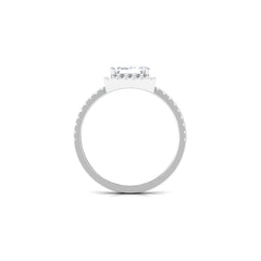 5.5 CT Octagon Zircon Halo Engagement Ring in Gold