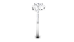 1.50 CT Heart Shape Cubic Zirconia Engagement Ring with Accent