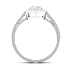 1.50 CT Heart Shape Cubic Zirconia Engagement Ring with Accent