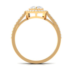 1.50 CT Heart Shape Cubic Zirconia Engagement Ring with Accent