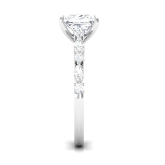 Zircon Designer Solitaire Engagement Ring in Gold