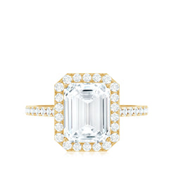 4.75 CT Octagon Cut Zircon Classic Engagement Ring
