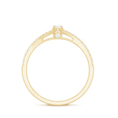 Minimal Split Shank Oval Simulated Diamond Engagement Ring