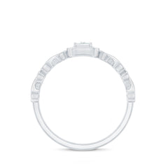 Certified Princess Cut Moissanite Infinity Engagement Ring
