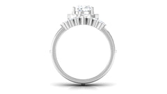3.75 CT Cushion Zircon Vintage Inspired Wedding Ring Set