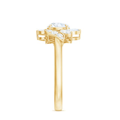 1.75 CT Simulated Diamond Flower Engagement Ring