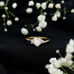 1 CT Solitaire Moissanite Heart Promise Ring