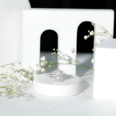 3 CT Oval Simulated Diamond Classic Halo Ring in Gold