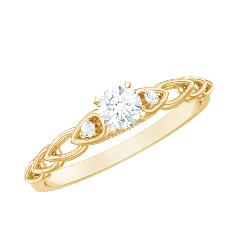 Designer Moissanite Promise Ring for Her