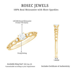 Designer Moissanite Promise Ring for Her