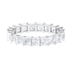 3.5 CT Princess Cut Zircon Eternity Band Ring in Gold