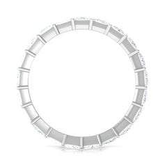 3.5 CT Princess Cut Zircon Eternity Band Ring in Gold
