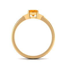 3/4 CT Oval Fire Opal Solitaire Ring with Diamond Accent