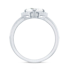 Princess Cut Certified Moissanite Halo Engagement Ring