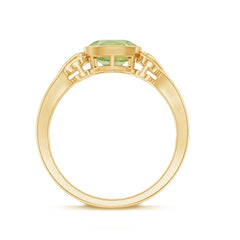 Vintage Style 2 Carat Peridot Cushion Cut Engagement Ring