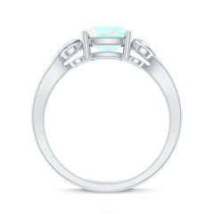 8mm Ethiopian Opal Vintage Engagement Ring With Certificate
