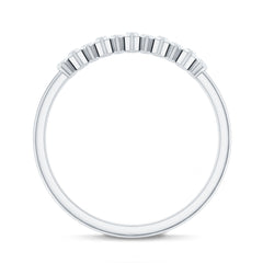 Anniversary Band Ring with Certified Moissanite Stones