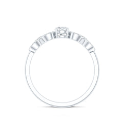 Round Moissanite Infinity Promise Ring with Certificate